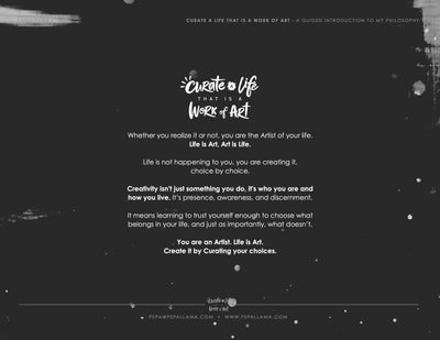 Curate a Life that is a Work of Art: A Guided Introduction to my Philosophy