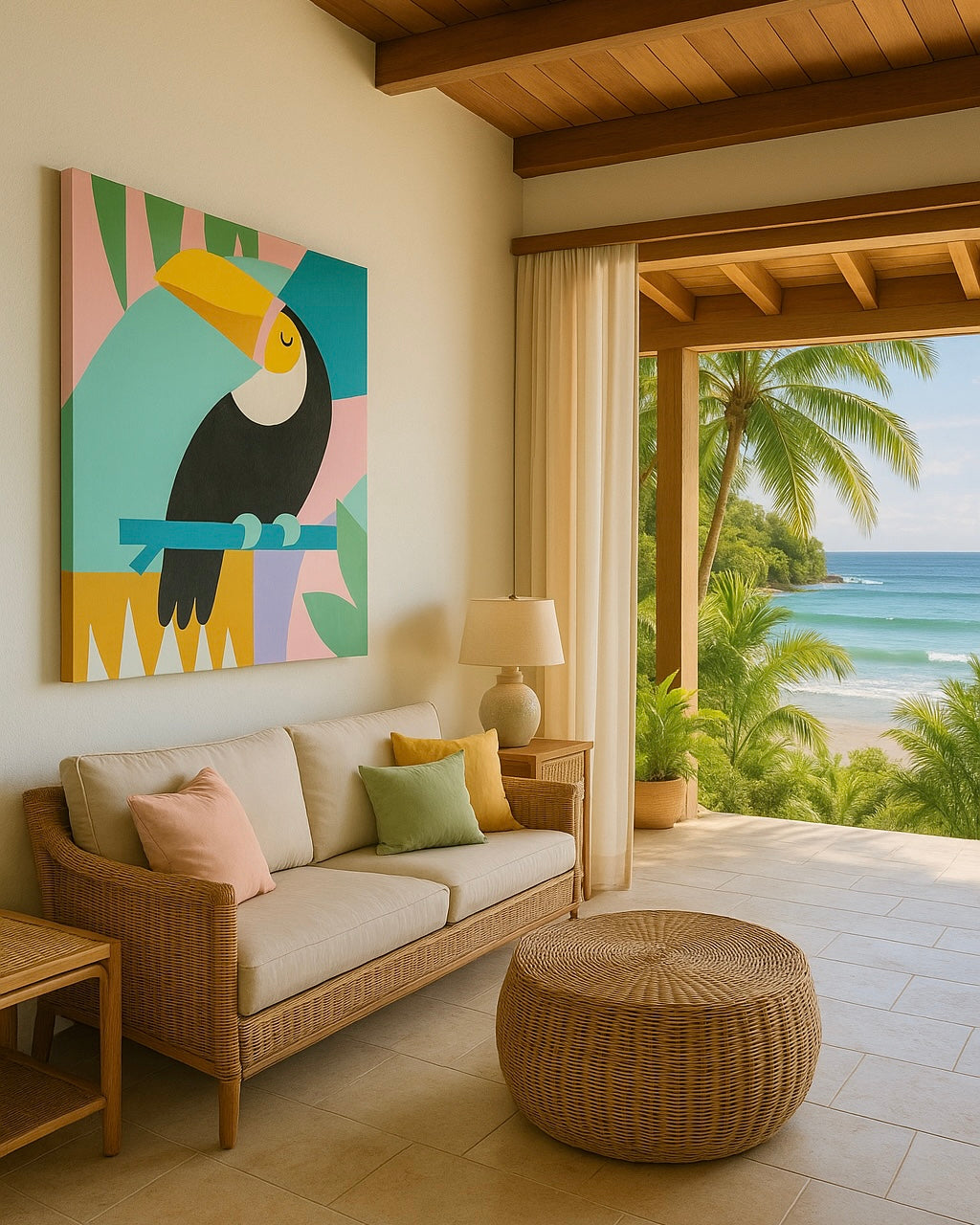Costa Rica artist muralist Pepa Ivanoff pepallama toucan original art