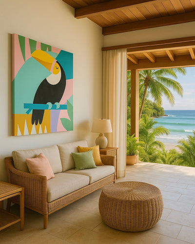 Costa Rica artist muralist Pepa Ivanoff pepallama toucan original art