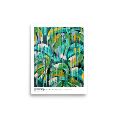 pepallama monstera drip art print