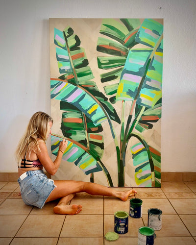 pepallama is a Costa Rica based surf artist painting original tropical artwork on canvas and murals